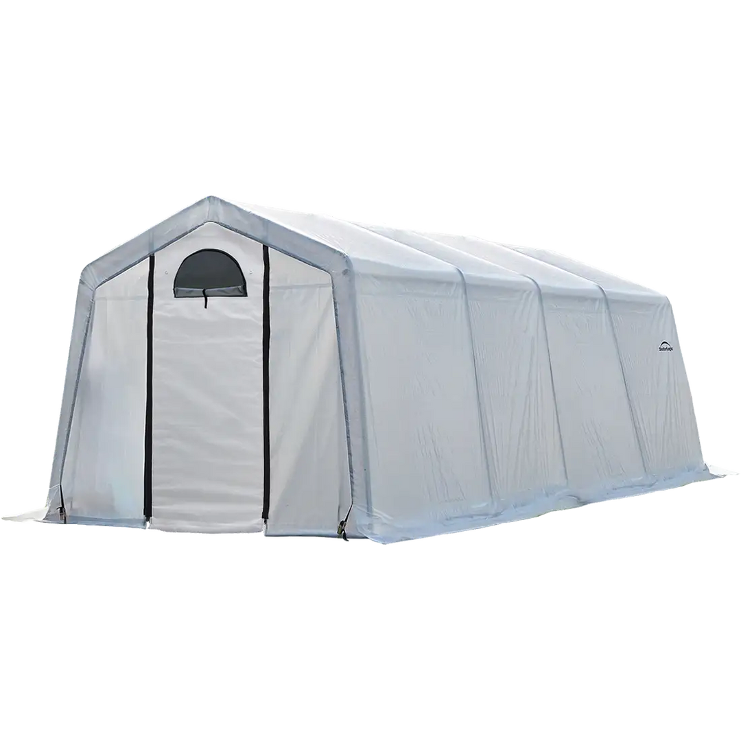 ShelterLogic GrowIT Peak Style DIY Greenhouse Kit 10 x 20 ft. with Triple Layer Translucent Polyethylene Cover and Steel Frame