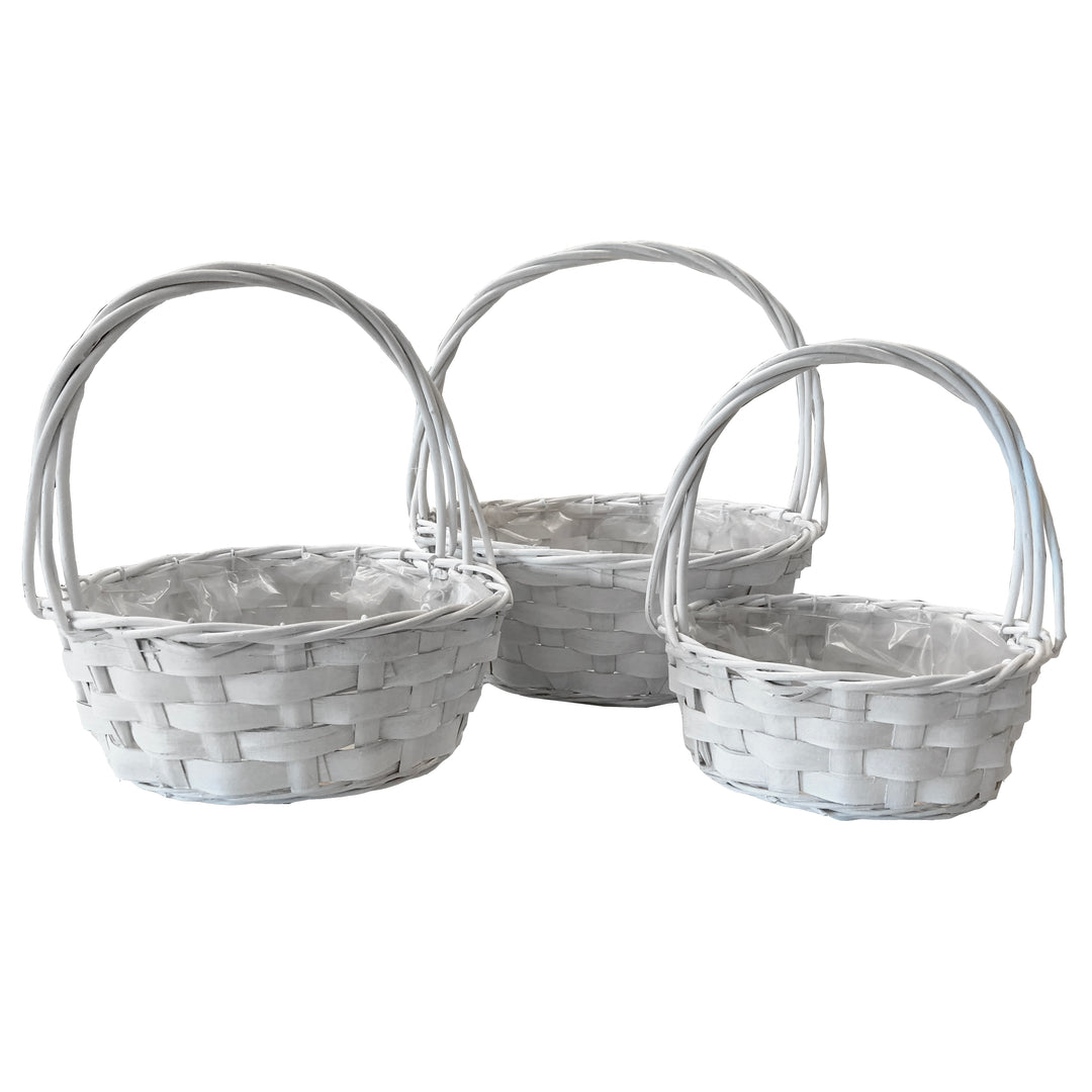 Gardener Select™ Woven White Wood Basket Set