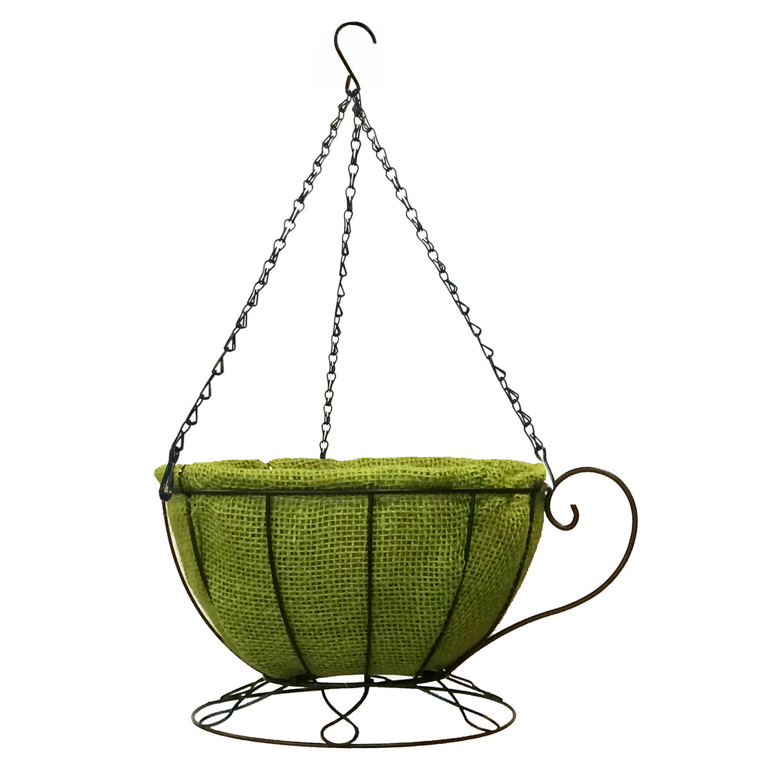 Gardener Select™ Jute Cup Shaped Hanging Basket