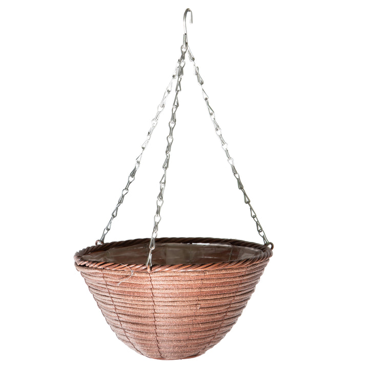 Gardener Select™ 12 in. Plastic Rattan Hanging Baskets
