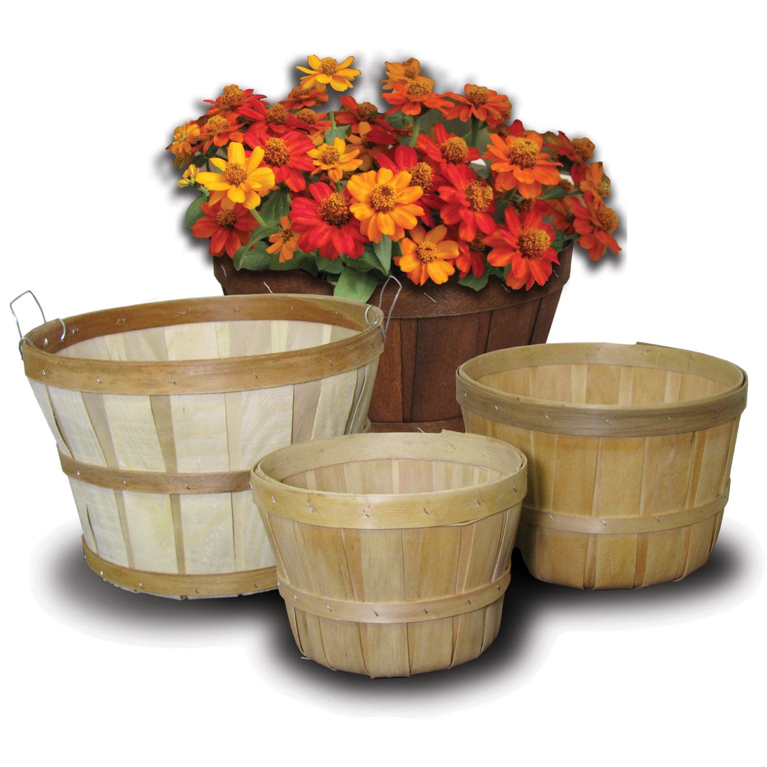 Wood Basket 1/2 Bushel, Harvest Helpers: J.W. Jung Seed Company