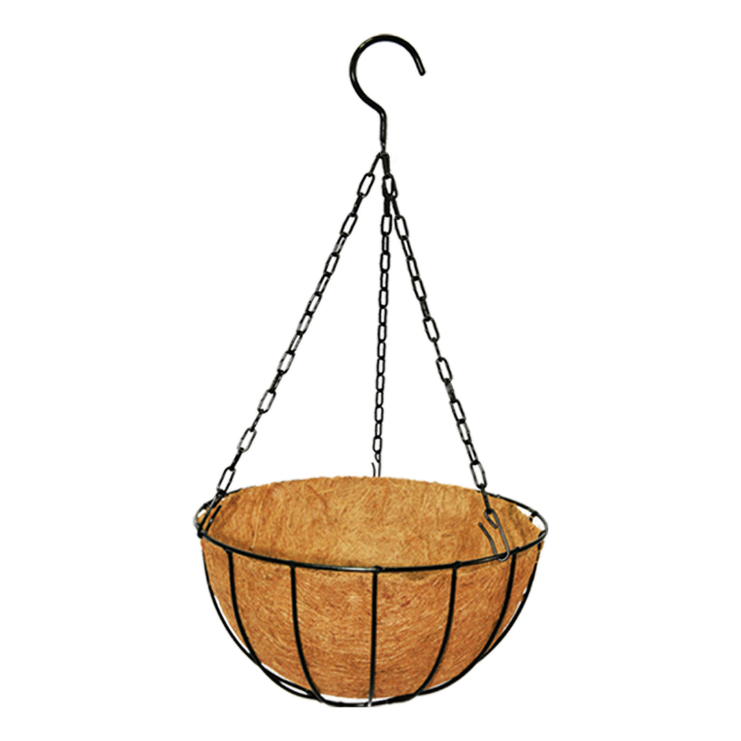 PlantBest™ Metal Hanging Baskets with Coir Liner and Chain