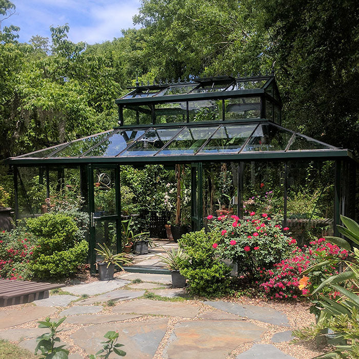 Cathedral Victorian Greenhouse 15 x 20 ft. with 4mm Tempered Glass Panels  and Aluminum Frame
