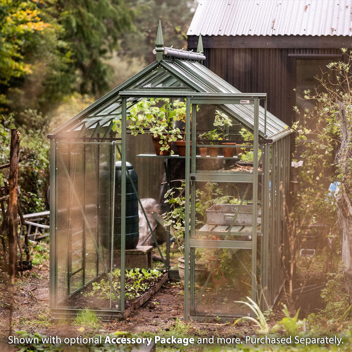 Rhino Premium Greenhouse Kit 6 x 8 ft. with 4mm Toughened Safety Glass Panels and Aluminum Frame