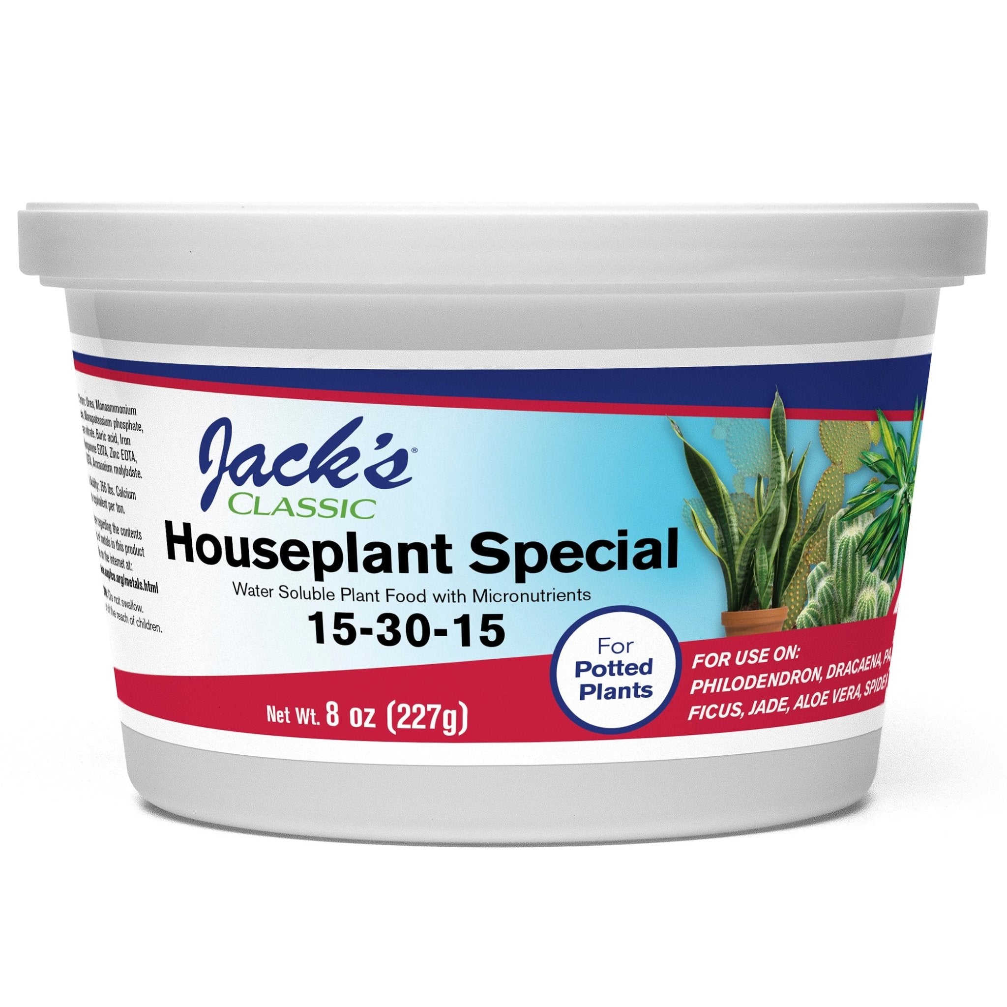 oasis plant fertilizer 10-15-30 Jack's Classic 8oz 15-30-15 Houseplant Special Fertilizer
