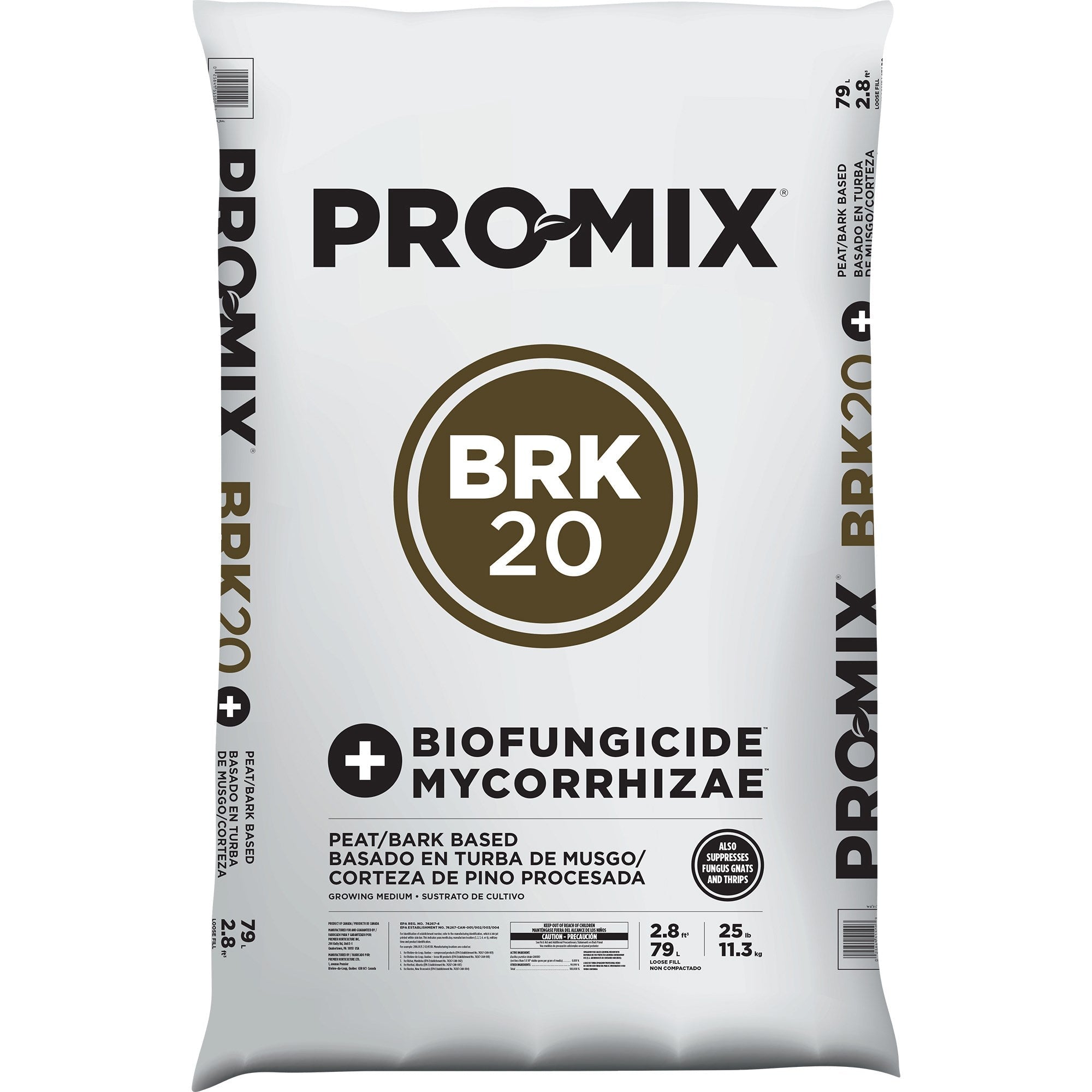 PRO-MIX® BRK20 Biofungicide™ + Mycorrhizae™ Peat Bark Mix