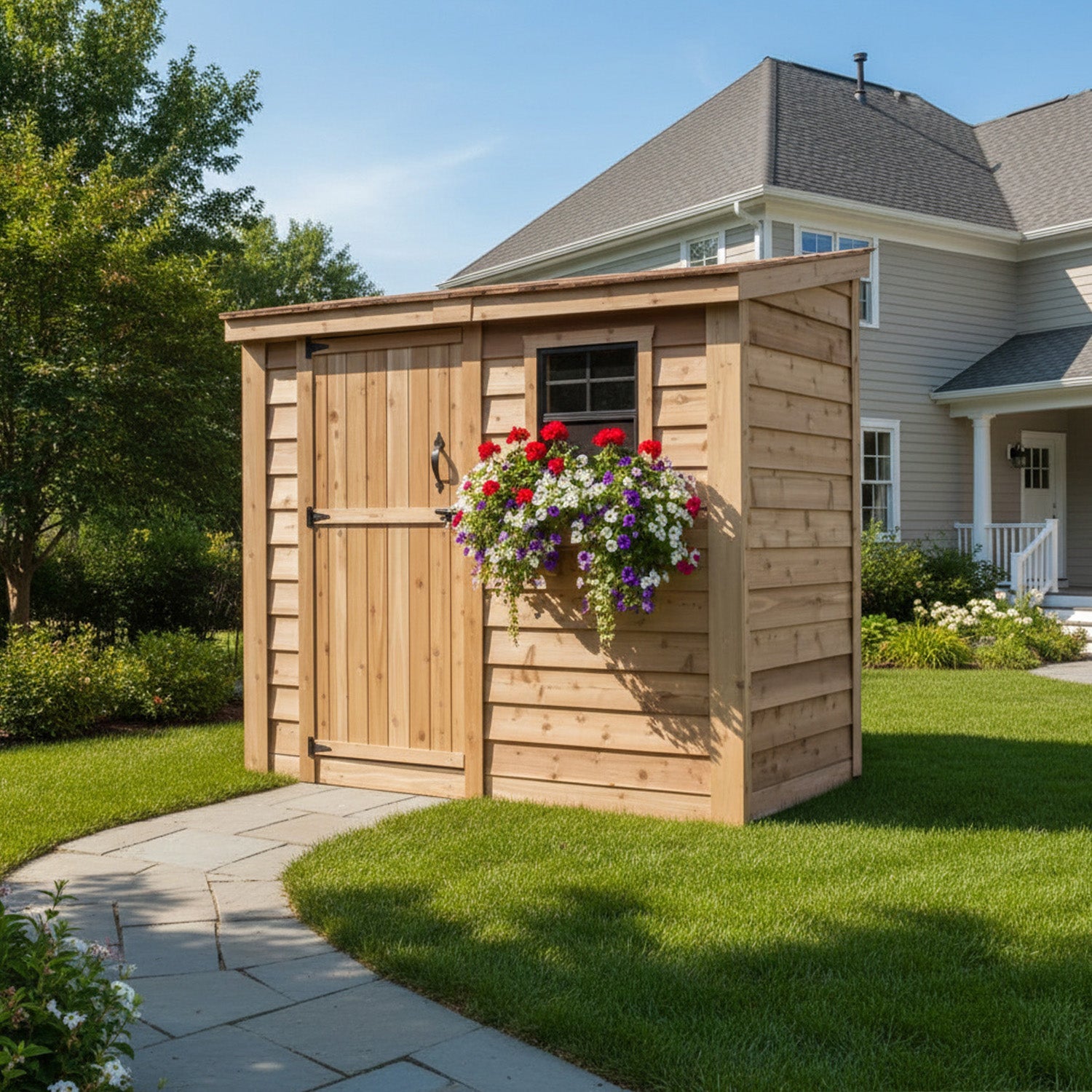 SpaceSaver Lean-to Shed 8x4, Single Door – Greenhouse Megastore