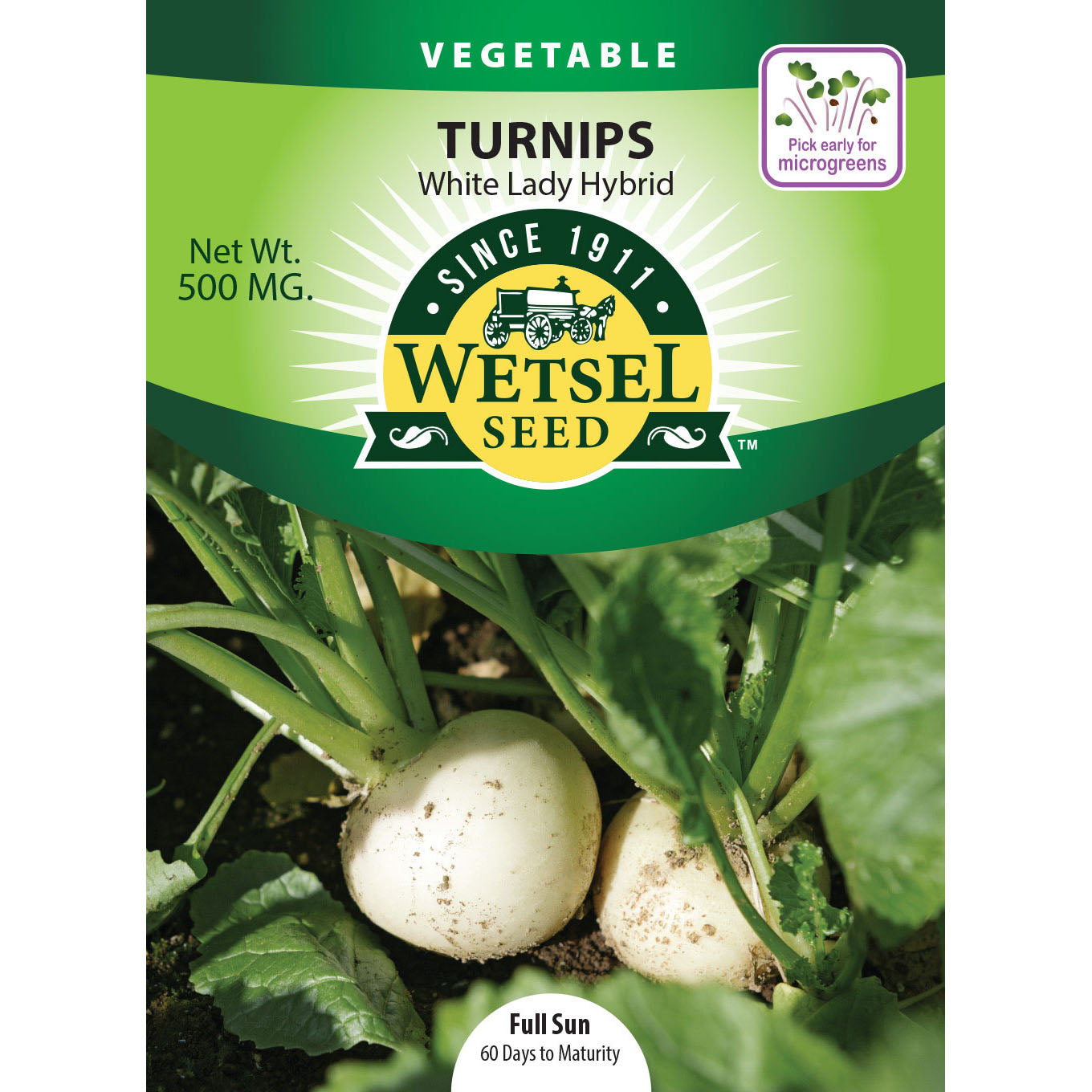 Wetsel Seed™ Hybrid White Lady Turnip Seed Greenhouse Megastore