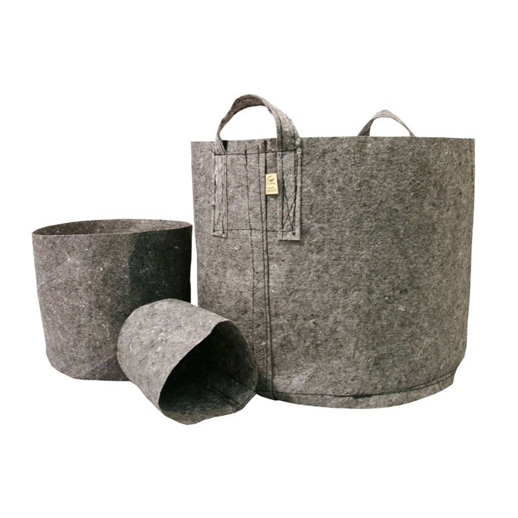 Root Pouch #05 w/ Handle Grey Natural Blend 5gal Fabric Pot - Image 5