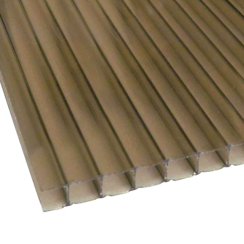10 panels - 8mm Bronze Twinwall Polycarbonate Panel