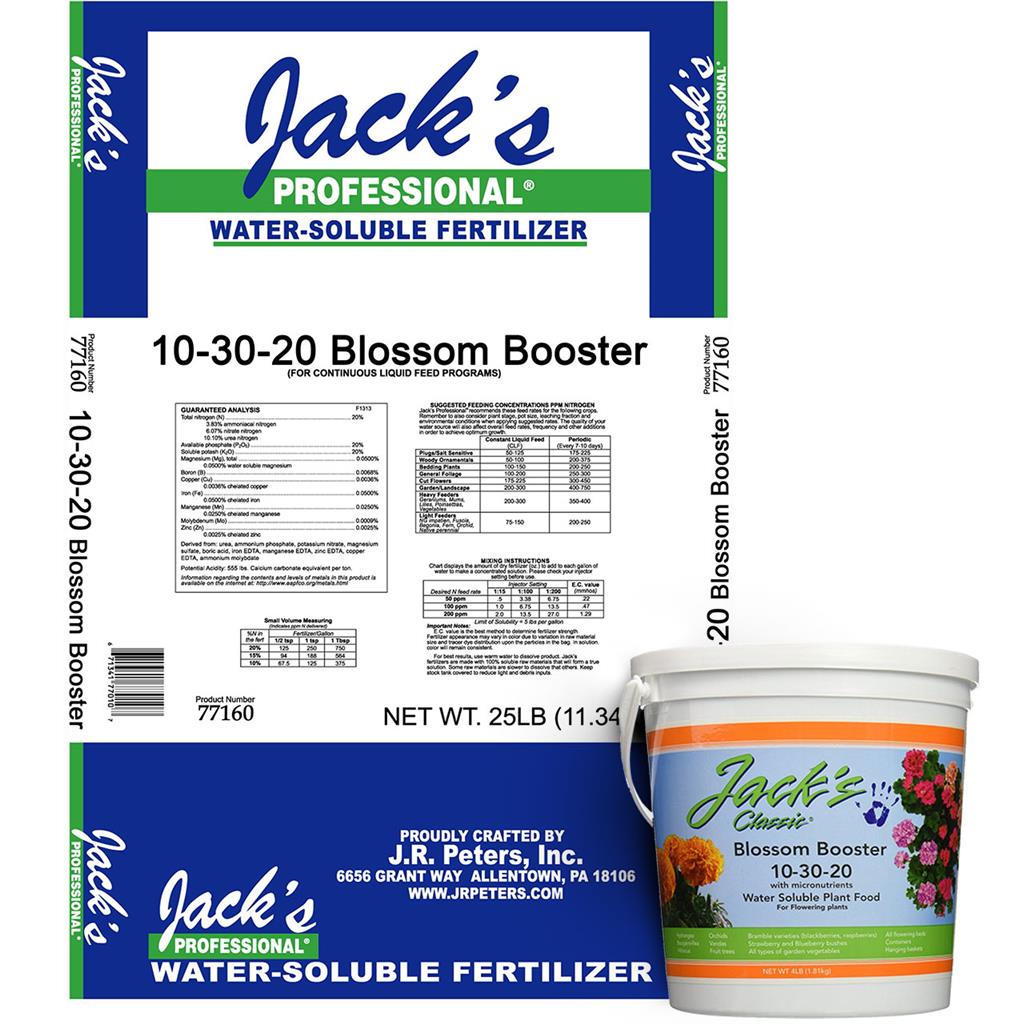 bloom booster for pot plants Jack's Professional 10-30-20 Blossom Booster, 25 lb