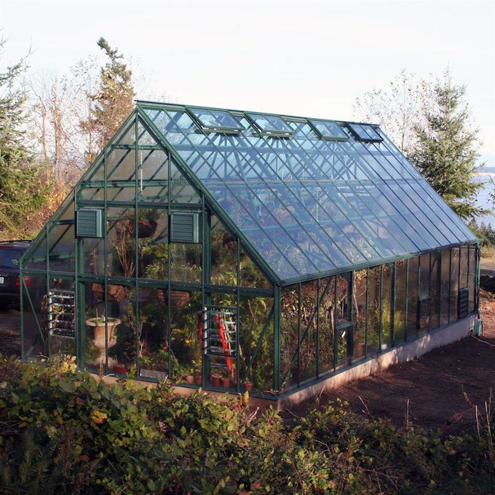 Cape Cod Glass Greenhouse Kit with 3mm Overlaps Tempered Glass Panels and Aluminum Frame