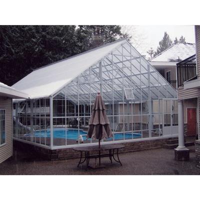 Cottage Glass Greenhouse Kit with 3mm Tempered Glass Panels and Aluminum Frame