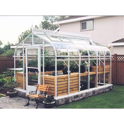 Pacific Glass Greenhouse Kit with 3mm Tempered Glass Panels and Aluminum Frame