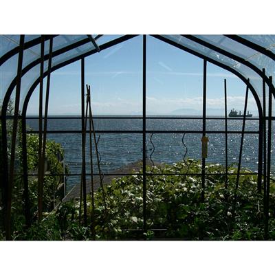 Pacific Glass Greenhouse Kit with 3mm Tempered Glass Panels and Aluminum Frame