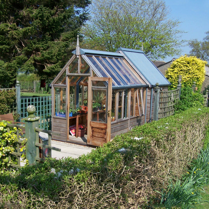 Gabriel Ash Rosemoor Combo Greenhouse/Shed Kit with Tempered Glass and Red Cedar Wood Frame