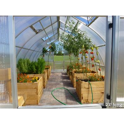 Riga XL Greenhouse Kit 14 ft. Wide with 16mm Triplewall Polycarbonate Panels and Aluminum Frame