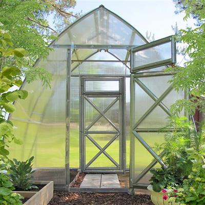 Sungrow Compact DIY Greenhouse Kit 10 x 6.5 ft. with 6 mm Twinwall Polycarbonate Panels and Galvanized Steel Frame