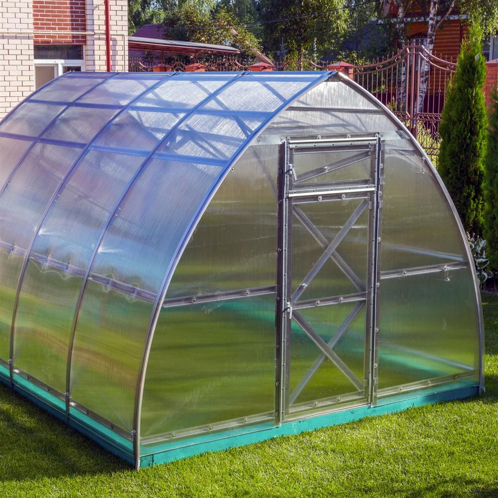Sungrow Urban DIY Greenhouse Kit 10 x 13 ft with 6mm TwinWall Polycarbonate Panels and Galvanized Steel Frame