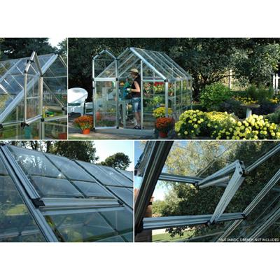 Snap & Grow DIY Greenhouse Kit 6 x 8 ft. with Single-layer Polycarbonate Panels and Aluminum Frame