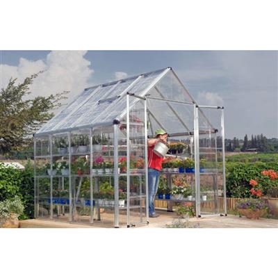 Snap & Grow Plus DIY Greenhouse Kit 8.5 ft. Wide with Single-layer Polycarbonate Panels and Aluminum Frame