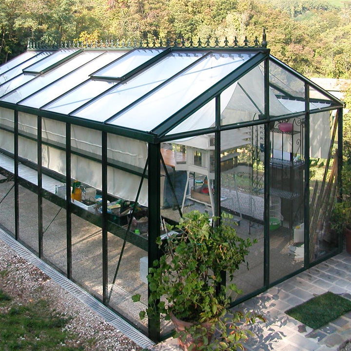 Victorian Glass Greenhouse Kit with 4mm Tempered Glass Panels and Aluminum Frame