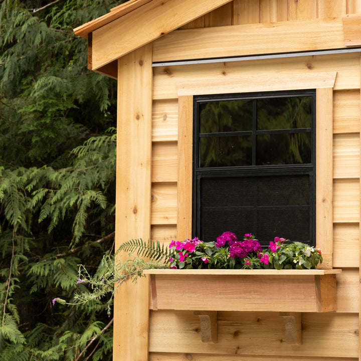 SunShed Garden Building and Greenhouse Kit 8 x 8 ft. with 6mm Twin-Wall Polycarbonate and Cedar Wood Frame
