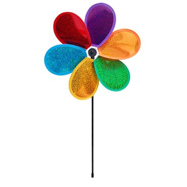 Gardener Select™  6-Petal Mylar Rainbow Flower Pinwheel