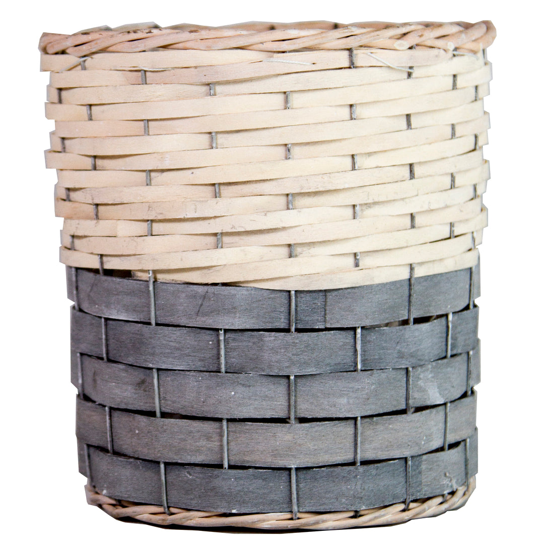 Gardener Select™ Round Wood Woven Basket Planter Set