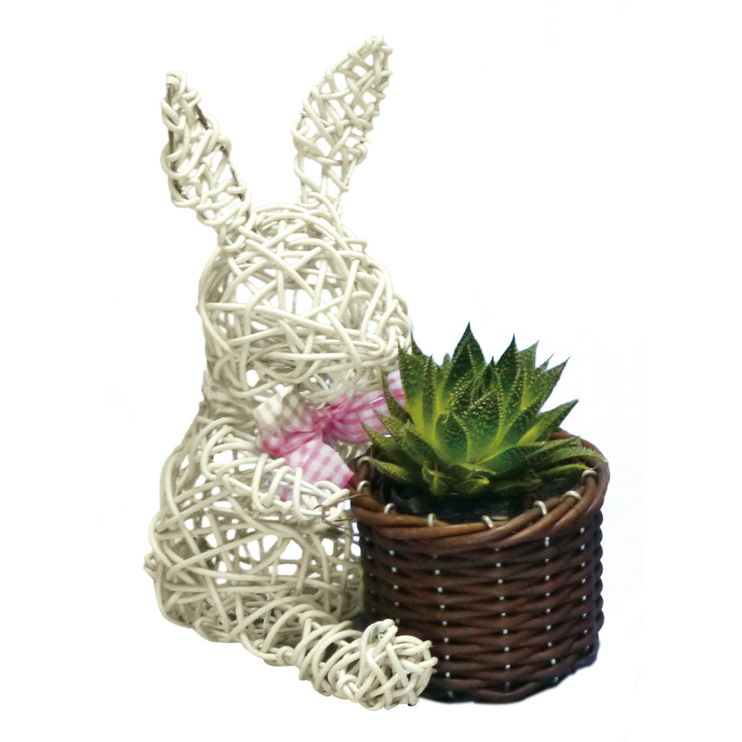 Gardener Select™ White Wicker Bunny Topiary