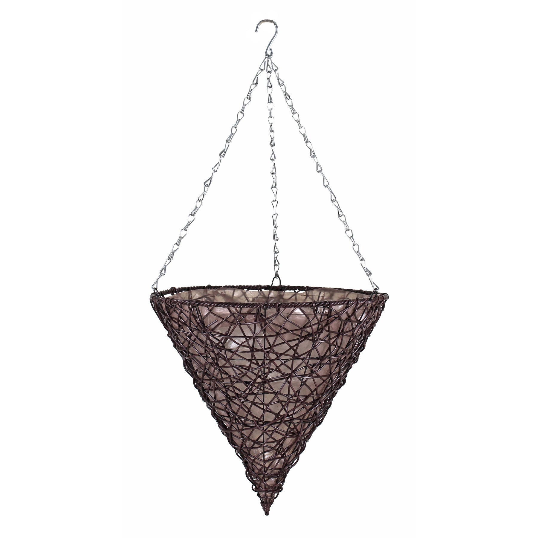 Gardener Select™ Cone Resin Wicker Hanging Baskets Greenhouse Megastore