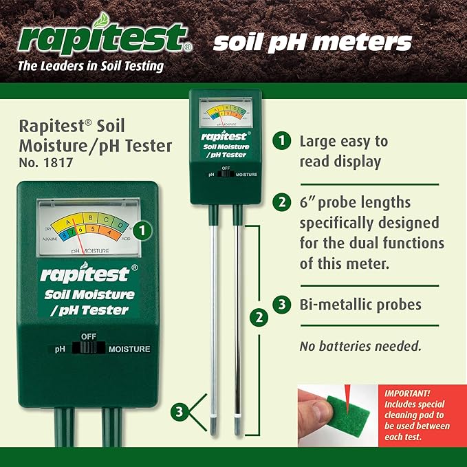 Luster Leaf Rapitest pH & Moisture Tester