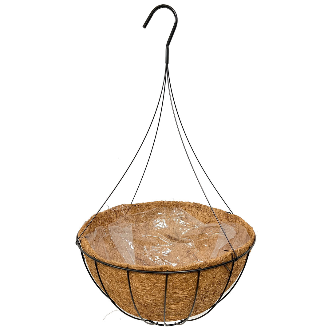 Grower Select® Coco Lined Flat Bottom Hanging Basket
