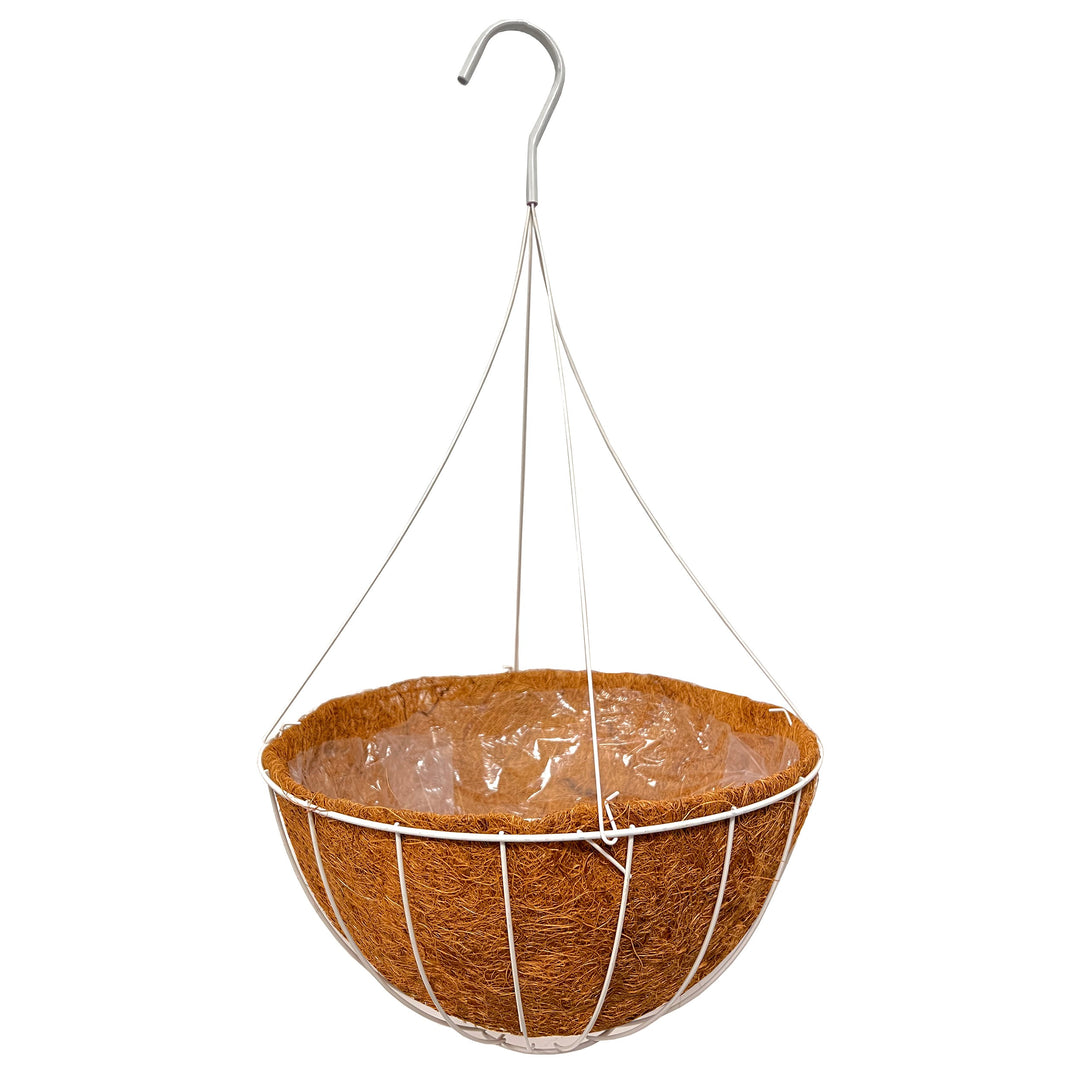 Grower Select® Coco Lined Flat Bottom Hanging Basket