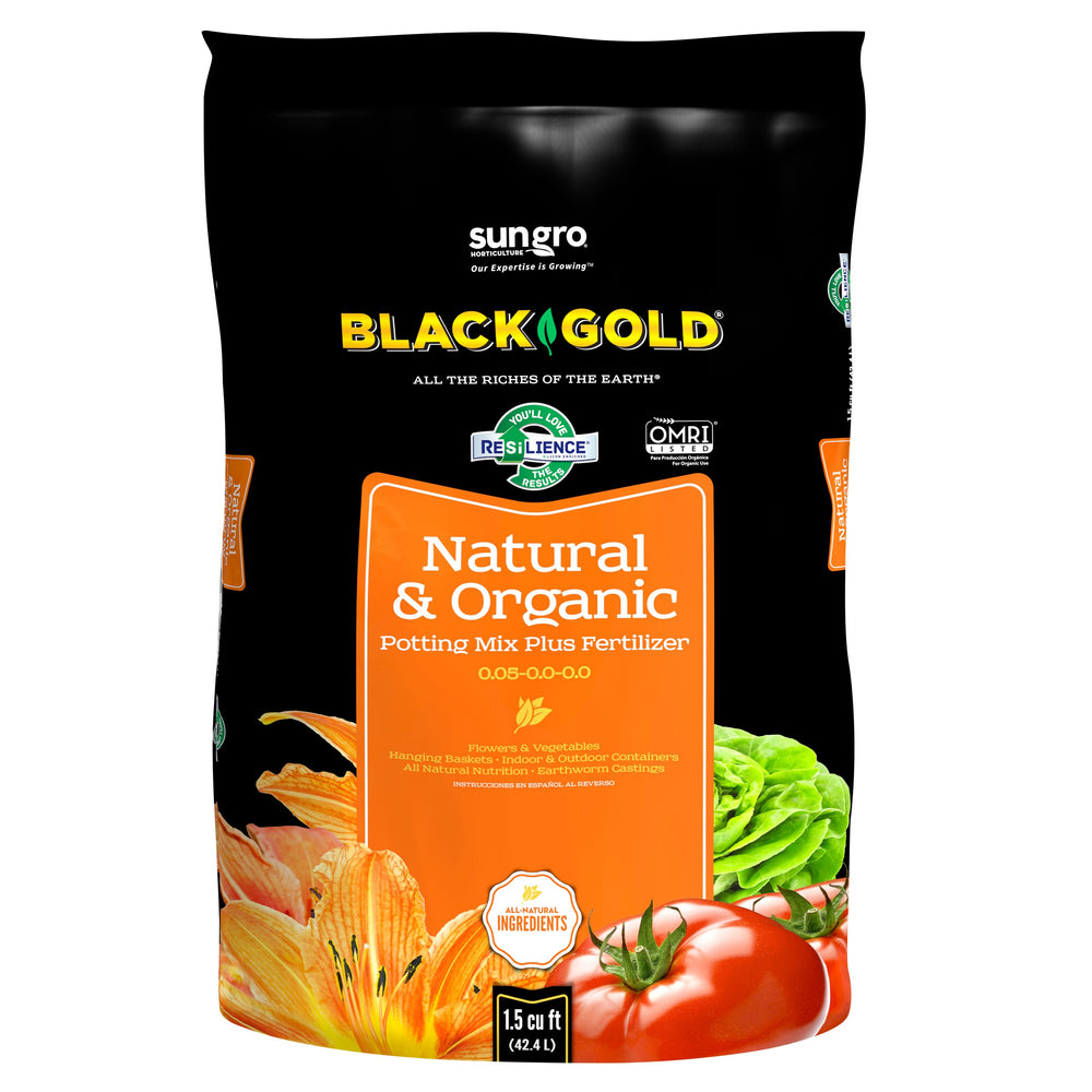 Black Gold® Natural & Organic Potting Soil Mix 1.5 Cubic Foot Bag
