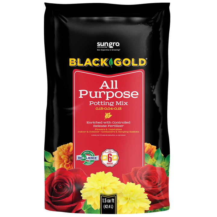 Black Gold All Purpose Potting Soil 1.5 Cubic Foot Bag