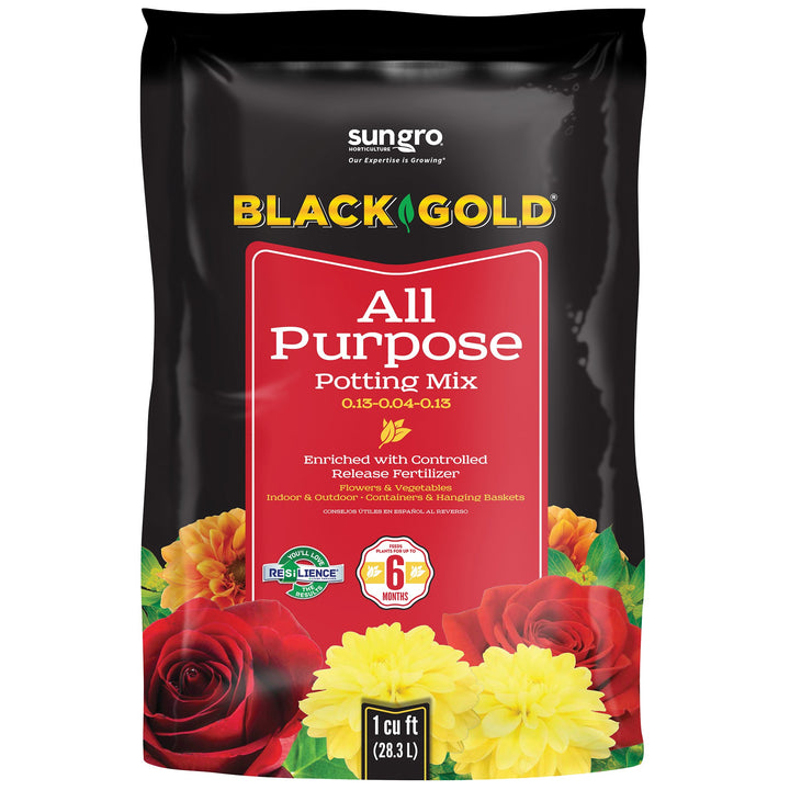 Black Gold All Purpose Potting Soil 1 Cubic Foot Bag