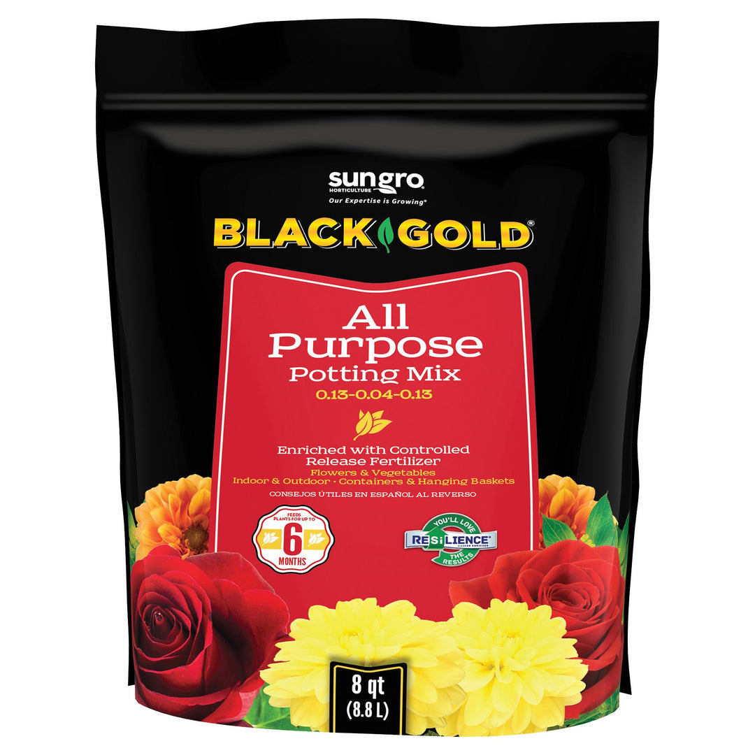 Black Gold All Purpose Potting Soil 8 Quart Bag