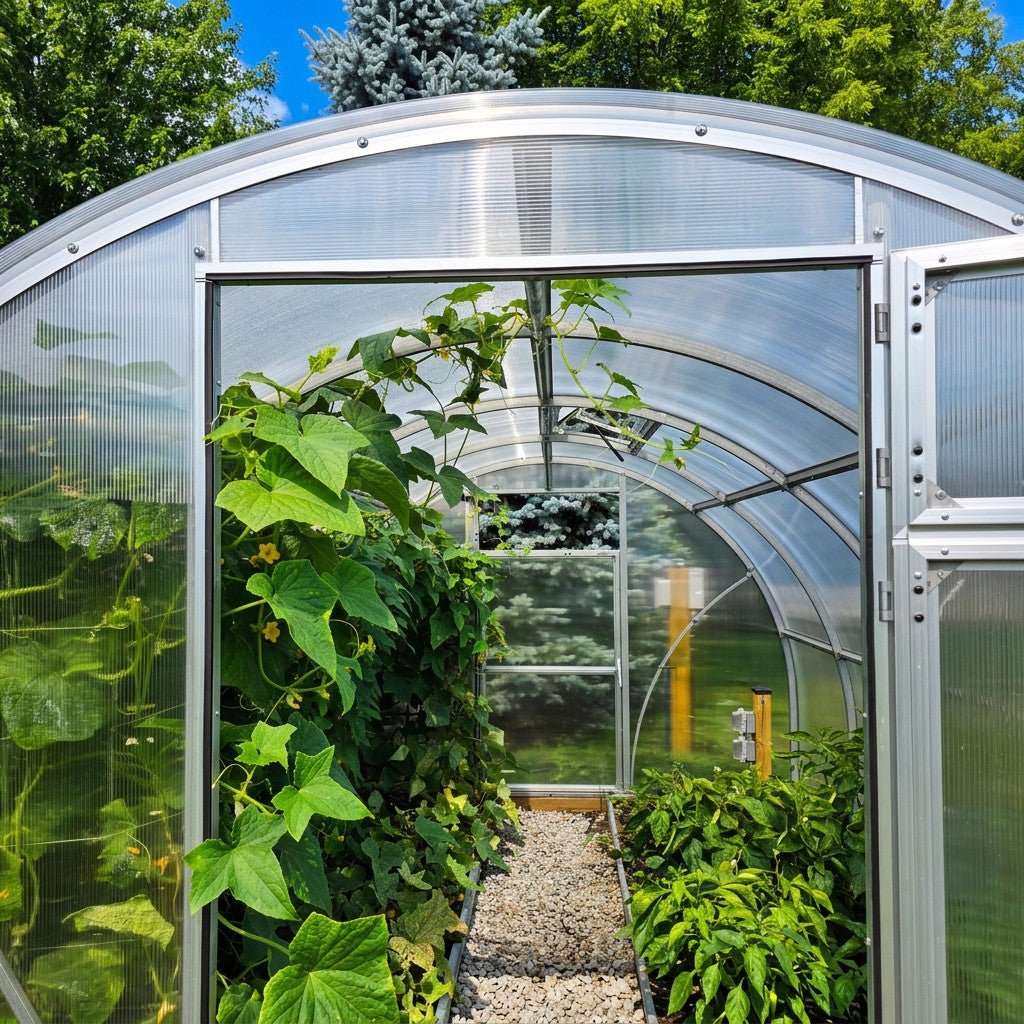 Sigma Urban DIY Greenhouse Kit 10 x 13 ft. with 6mm Double-Wall Polycarbonate Panels and Galvanized Steel Frame