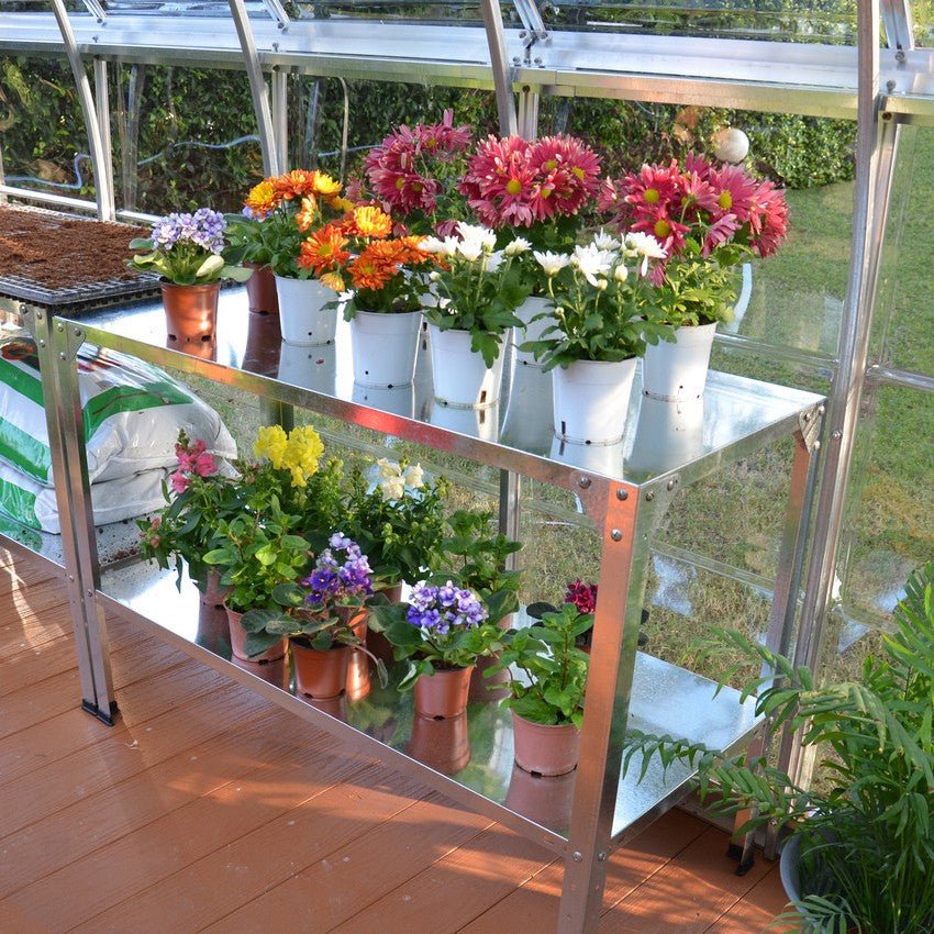 Bi-level Hobby Greenhouse Bench - Greenhouse Megastore
