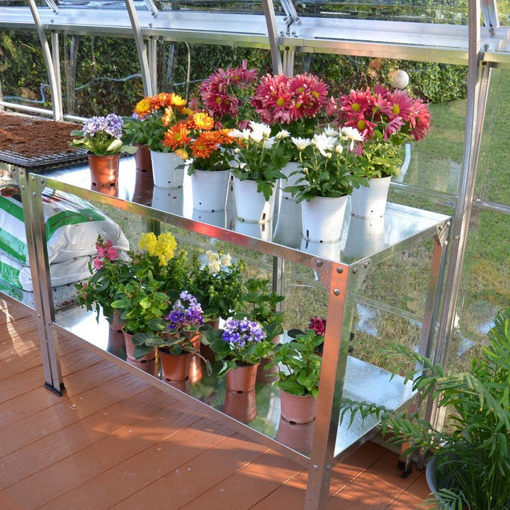 Bi-level Hobby Greenhouse Bench - Greenhouse Megastore