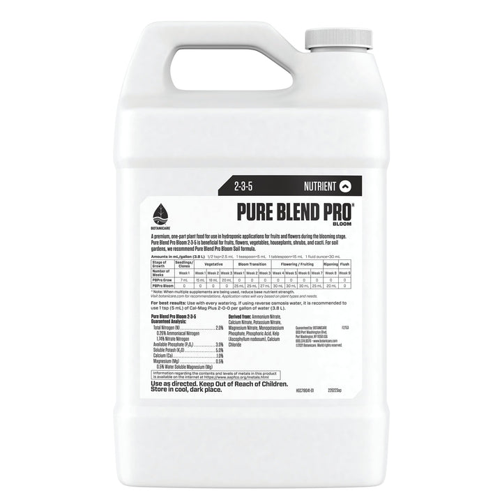 Botanicare® Pure Blend® Pro Bloom Formula 2 - 3 - 5 - Greenhouse Megastore