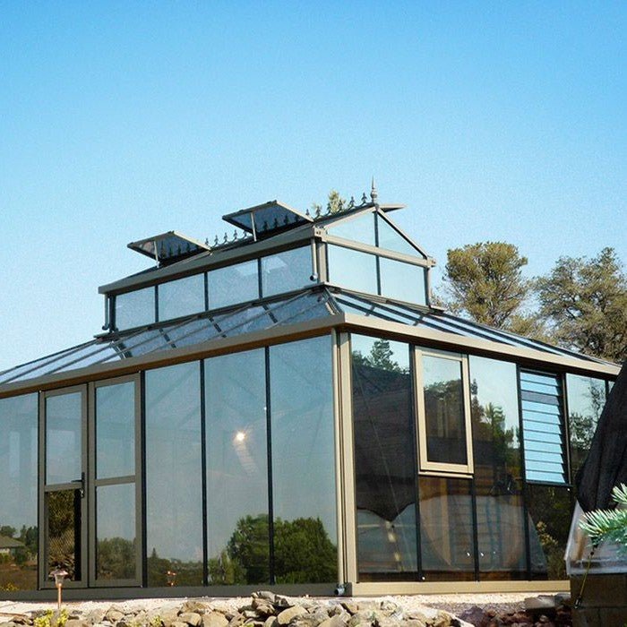 Cathedral Victorian Greenhouse 15 x 20 ft. with 4mm Tempered Glass Panels and Aluminum Frame - Greenhouse Megastore