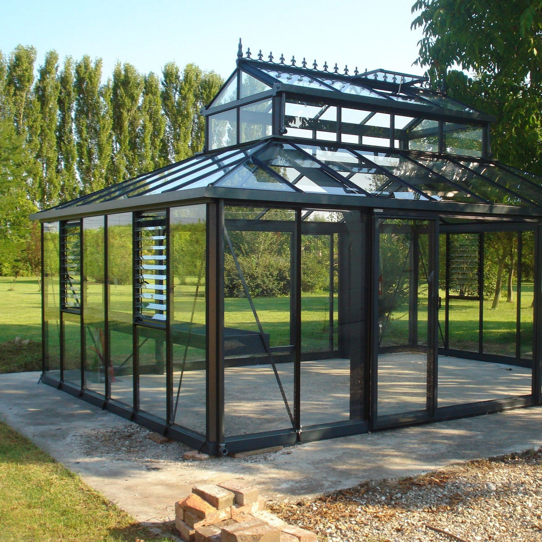 Cathedral Victorian Greenhouse 15 x 20 ft. with 4mm Tempered Glass Panels and Aluminum Frame - Greenhouse Megastore
