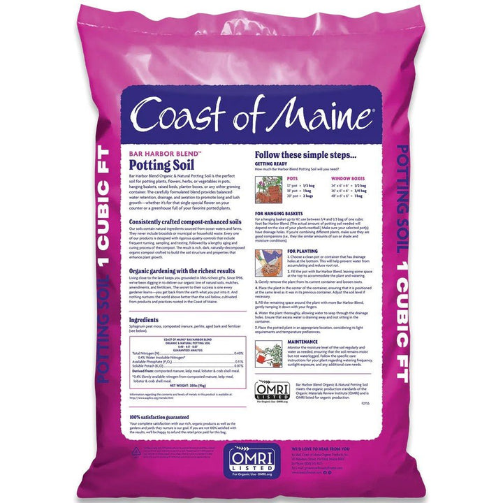 Coast of Maine® 16 qt. Bag Bar Harbor Potting Soil - Greenhouse Megastore