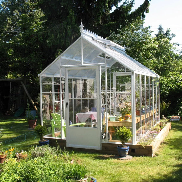 Cottage Glass Greenhouse Kit with 3mm Tempered Glass Panels and Aluminum Frame - Greenhouse Megastore
