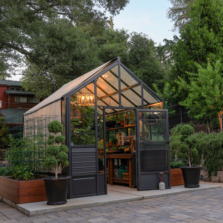 Cottage Glass Greenhouse Kit with 3mm Tempered Glass Panels and Aluminum Frame - Greenhouse Megastore