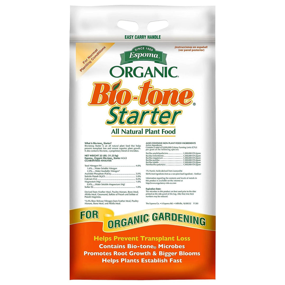 Espoma 25 lb. Bag Bio - Tone Starter 4 - 3 - 3 - Greenhouse Megastore