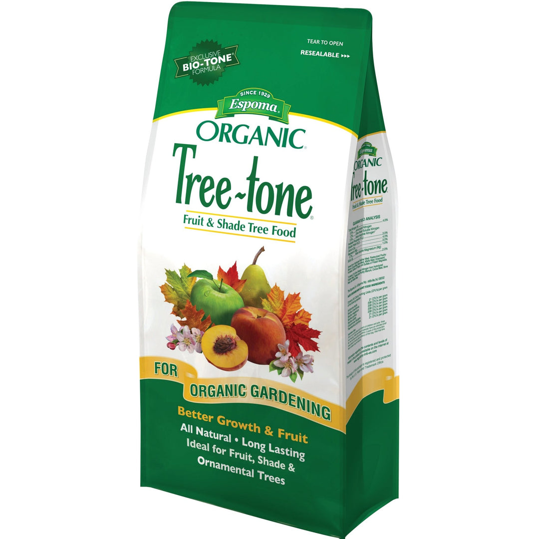 organic plant tone fertilizer Espoma Organic Tree-Tone 6-3-2 Natural Fertilizer for Trees - 36 lb Bag - Ideal for Fruit and Shade Trees one_size