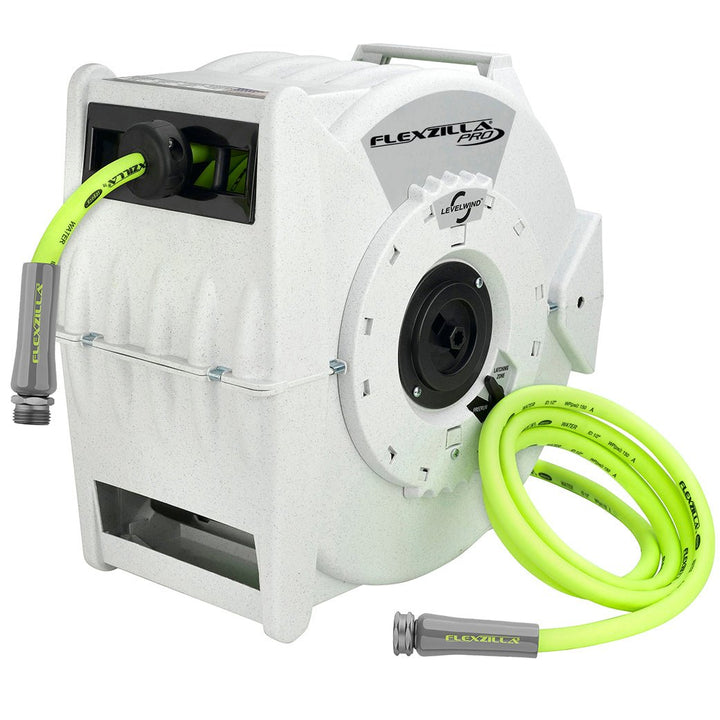 Flexzilla® Pro Retractable Water Hose Reel with Levelwind™ Technology - Greenhouse Megastore